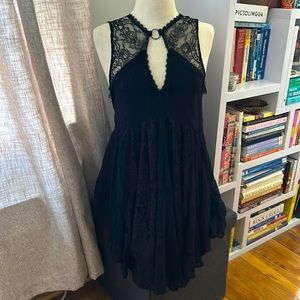 Free people black lace dress